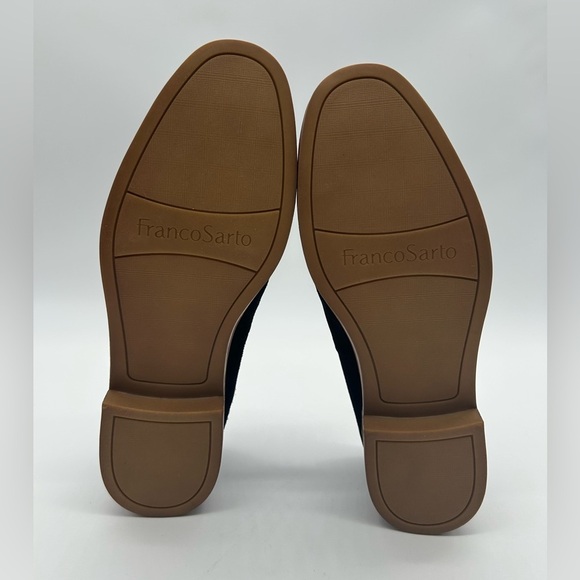 Franco Sarto Jeela Black Suede Loafers Women’s Sz 7 Leather Upper New With Box - Picture 8 of 11